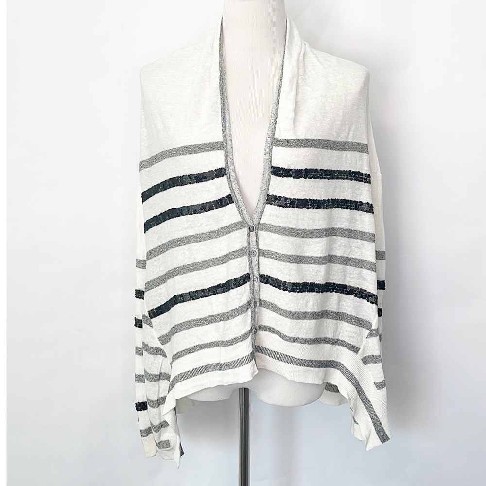 Line - Linen Oversized Relaxed Cardigan (L)
